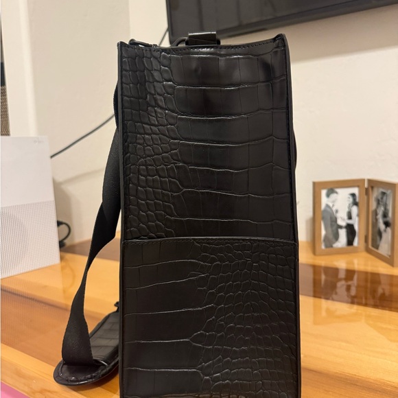BEIS The Large Work Tote in Black Croc - Picture 2 of 8